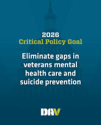 DAV: Policy Goal DOWNLOAD - The 2026 DAV Mid-Winter Conference kicked off yesterday in Arlington, Virginia. Over the next three days, DAV members and leaders will meet with lawmakers to discuss DAV’s legislative priorities and ways we can work together to help improve the