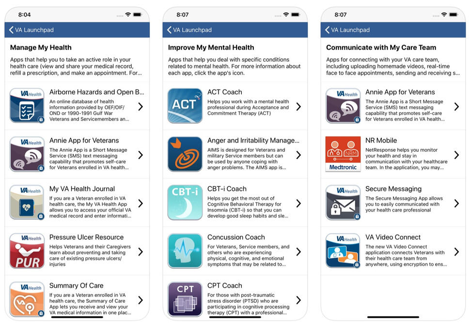 Our mobile applications (apps) provide self-help, education and support following trauma. We also have treatment companion apps, for use with a health care provider, to make treatment easier. There are apps for iOS and Android devices.